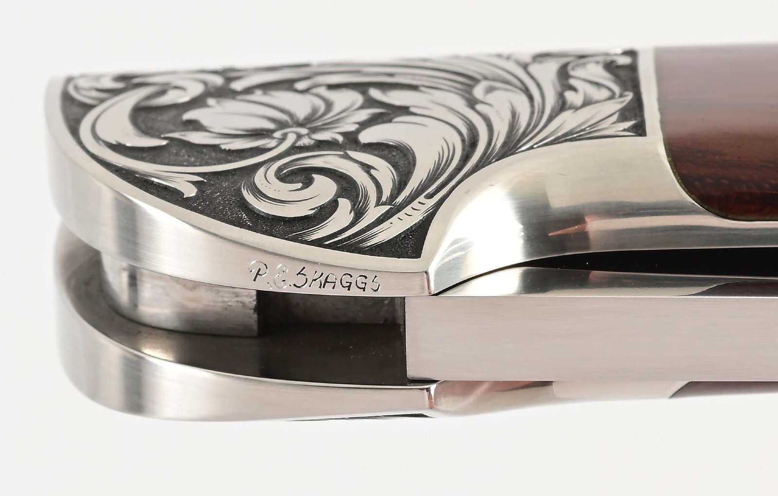 TM DOWELL CUSTOM FOLDER ENGRAVED BY RON SKAGGS. - 3
