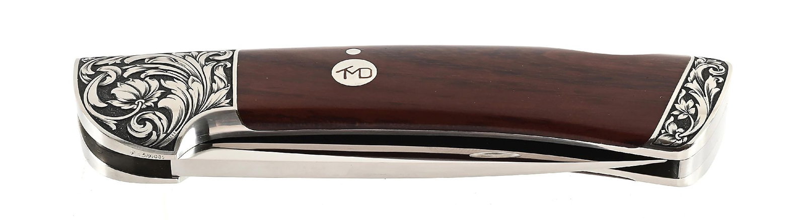 TM DOWELL CUSTOM FOLDER ENGRAVED BY RON SKAGGS. - 5