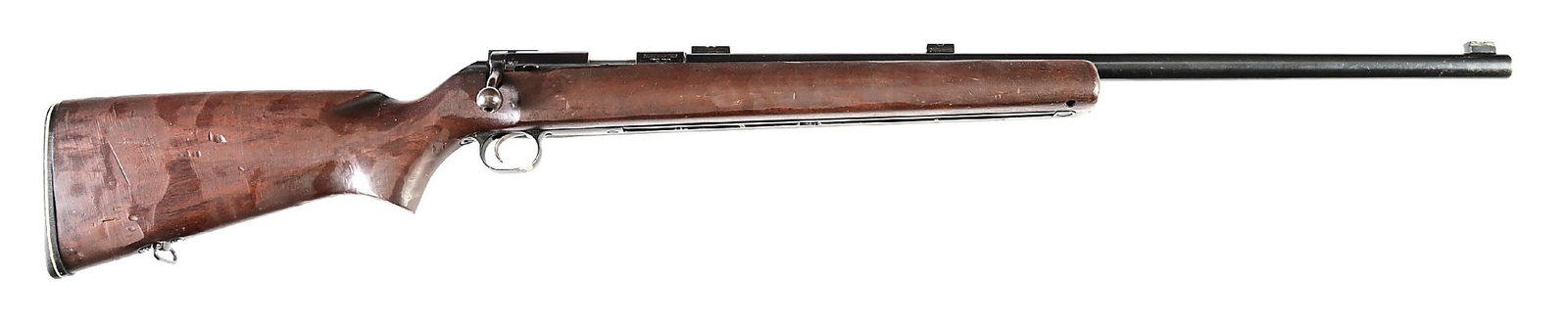 (C) U.S. PROPERTY WINCHESTER MODEL 52D BOLT ACTION RIFLE: Dates to 1964. Beginning in 1963, Winchester filled military contracts for the Model 52D rifles for the for the US Army and US Marine Corp shooting teams. Rifles were stamped or etched either "U.S." o