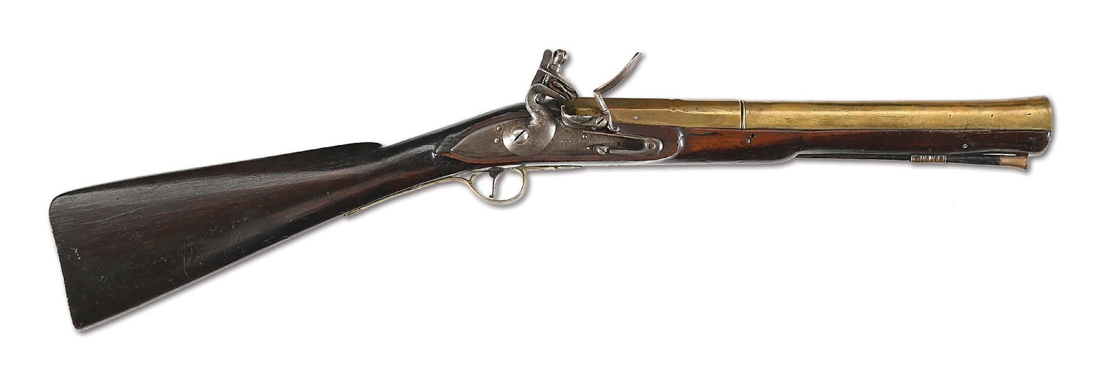 (A) BRASS BARRELED FLINTLOCK BLUNDERBUSS BY PRITCHETT (1 of 11)