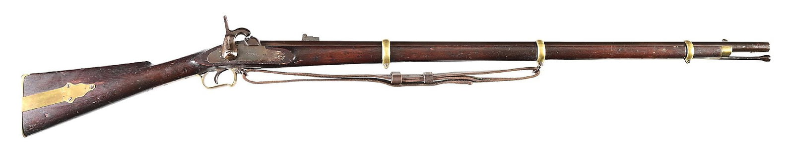 (A) SCARCE US CONTRACT PS JUSTICE 1861 THIRD MODEL RIFLED MUSKET/ (1 of 6)
