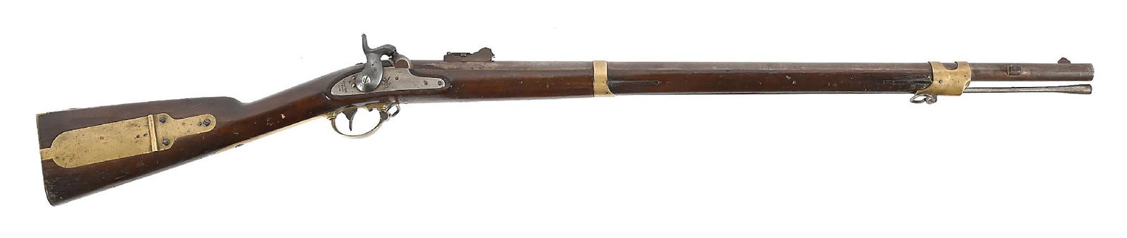 (A) HARPER'S FERRY 1841 PERCUSSION RIFLE.: US Harpers Ferry Model 1841 with 1848 dated tang. "AW" over "P" inspection on chamber with "VP" Eagle proof. Lock has 1848 date at rear with traditional Harpers Ferry markings with an eagle with "US" 
