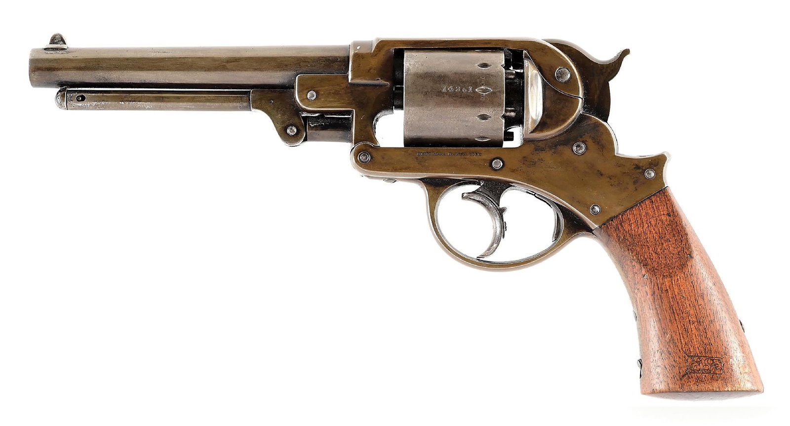 (A) CIVIL WAR ERA MARTIALLY INSPECTED STARR 1858 ARMY DOUBLE ACTION REVOLVER. (1 of 10)