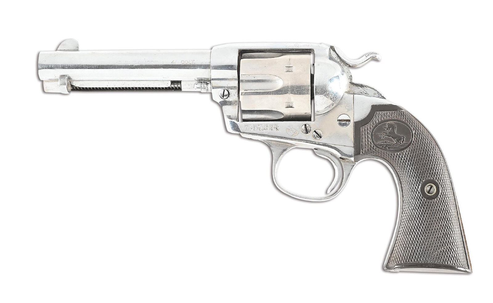 (C) COLT BISLEY MODEL SINGLE ACTION ARMY REVOLVER IN ..41 COLT. (1 of 2)