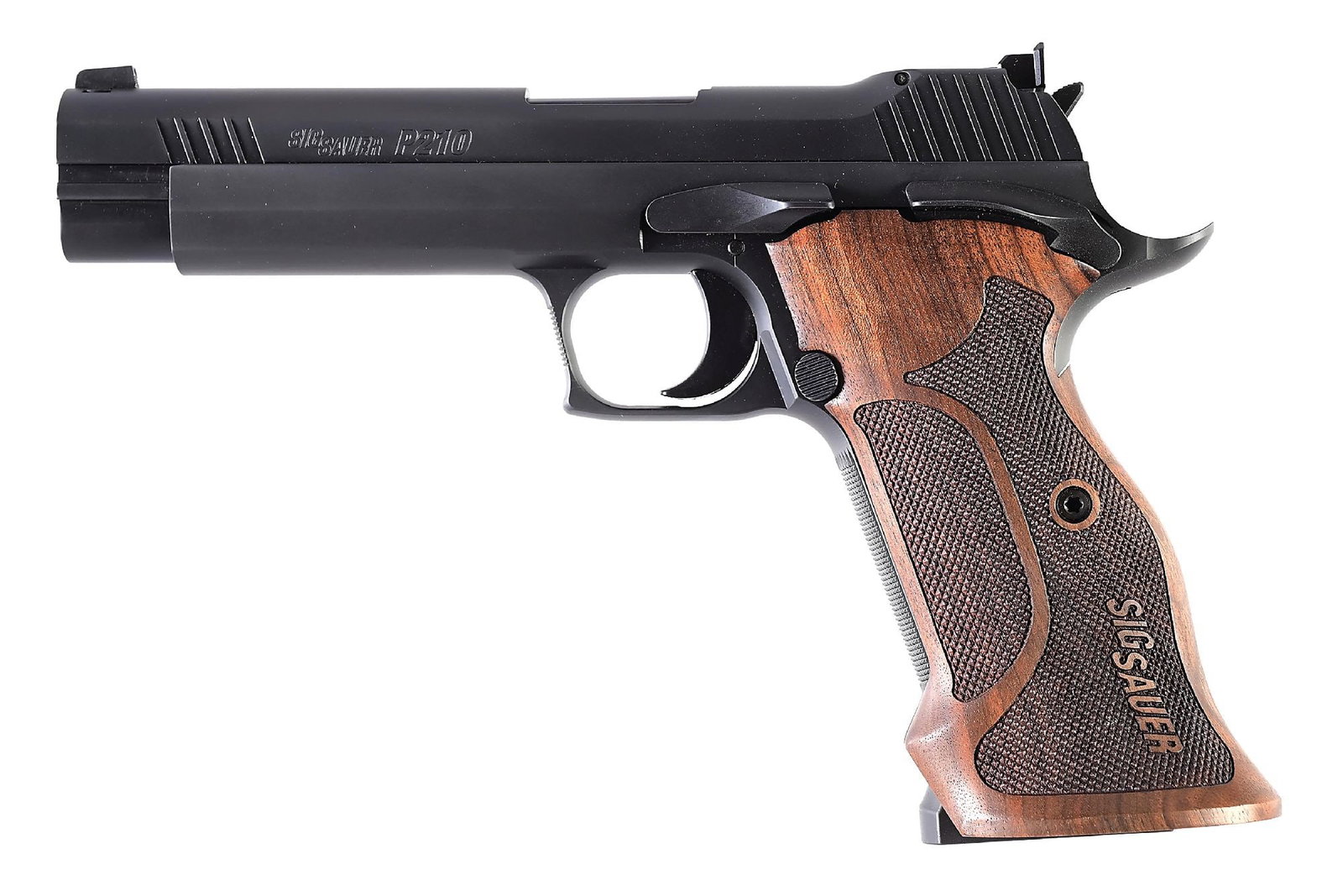 (M) SIG SAUER P210 SEMI-AUTOMATIC PISTOL WITH CASE. (1 of 8)