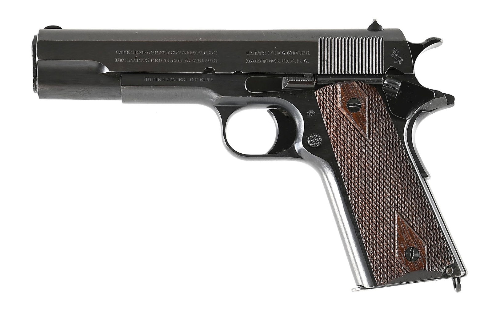 (C) COLT MODEL 1911 SEMI-AUTOMATIC PISTOL (1917) (1 of 9)
