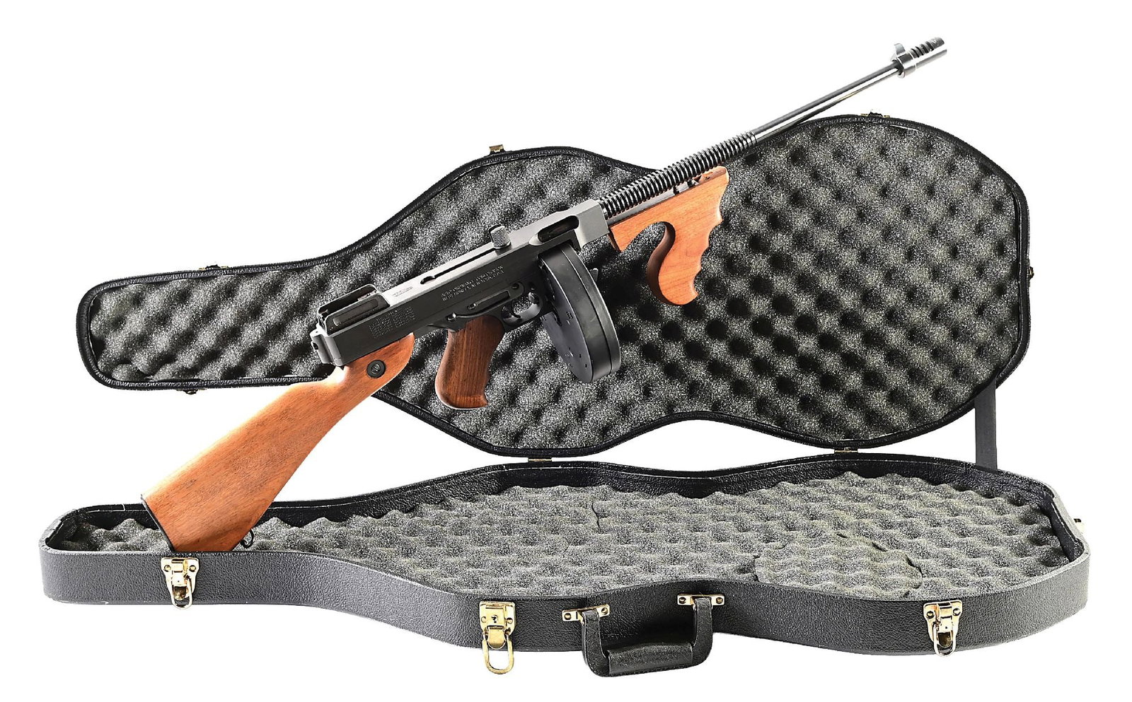 (M) WEST HURLEY AUTO-ORDNANCE DELUXE M1927A1 THOMPSON .45 ACP SEMI-AUTOMATIC RIFLE WITH ACCESSORIES. (1 of 16)