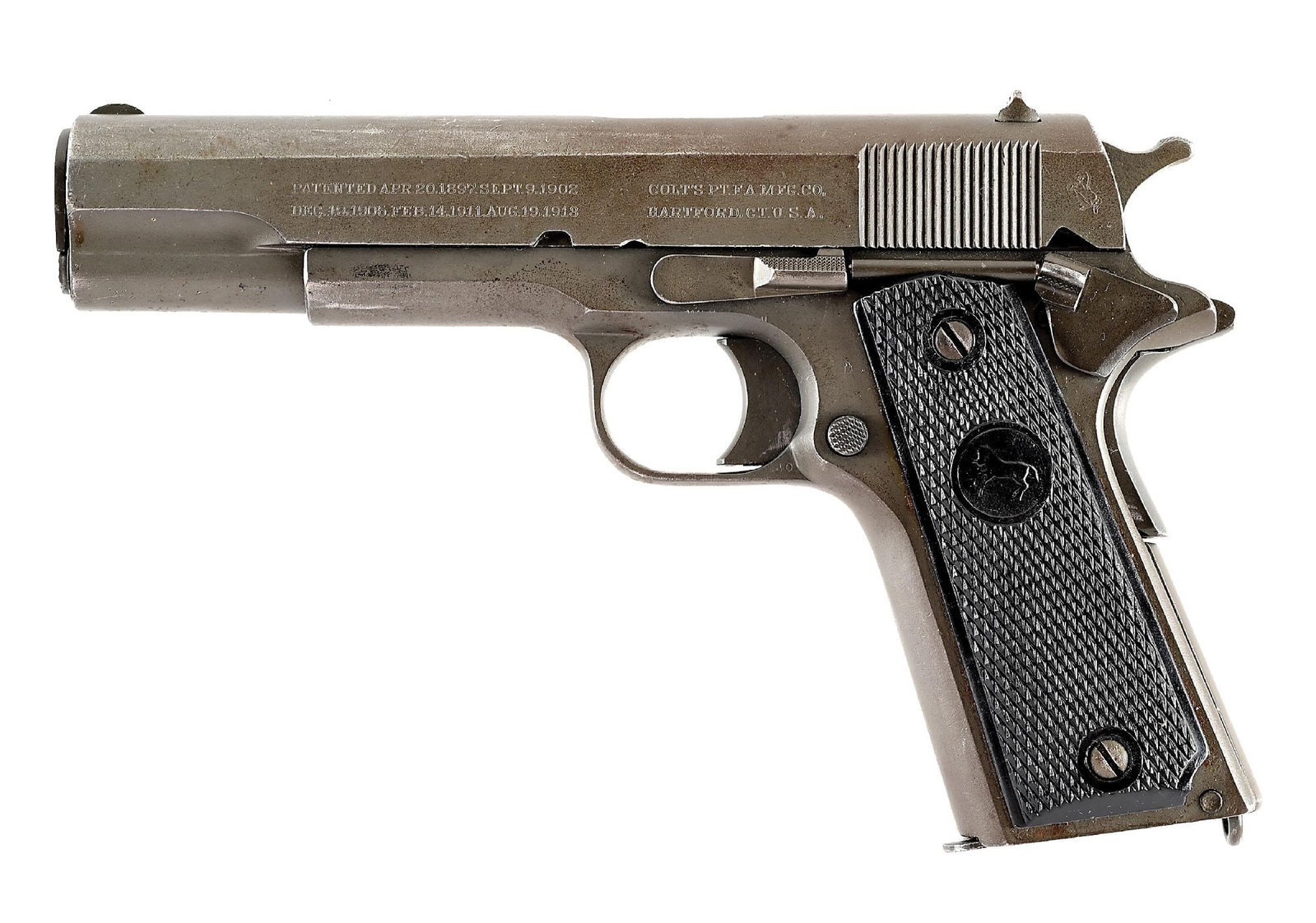 (C) COLT US MODEL 1911 .45 ACP SEMI-AUTOMATIC PISTOL (1918). (1 of 8)