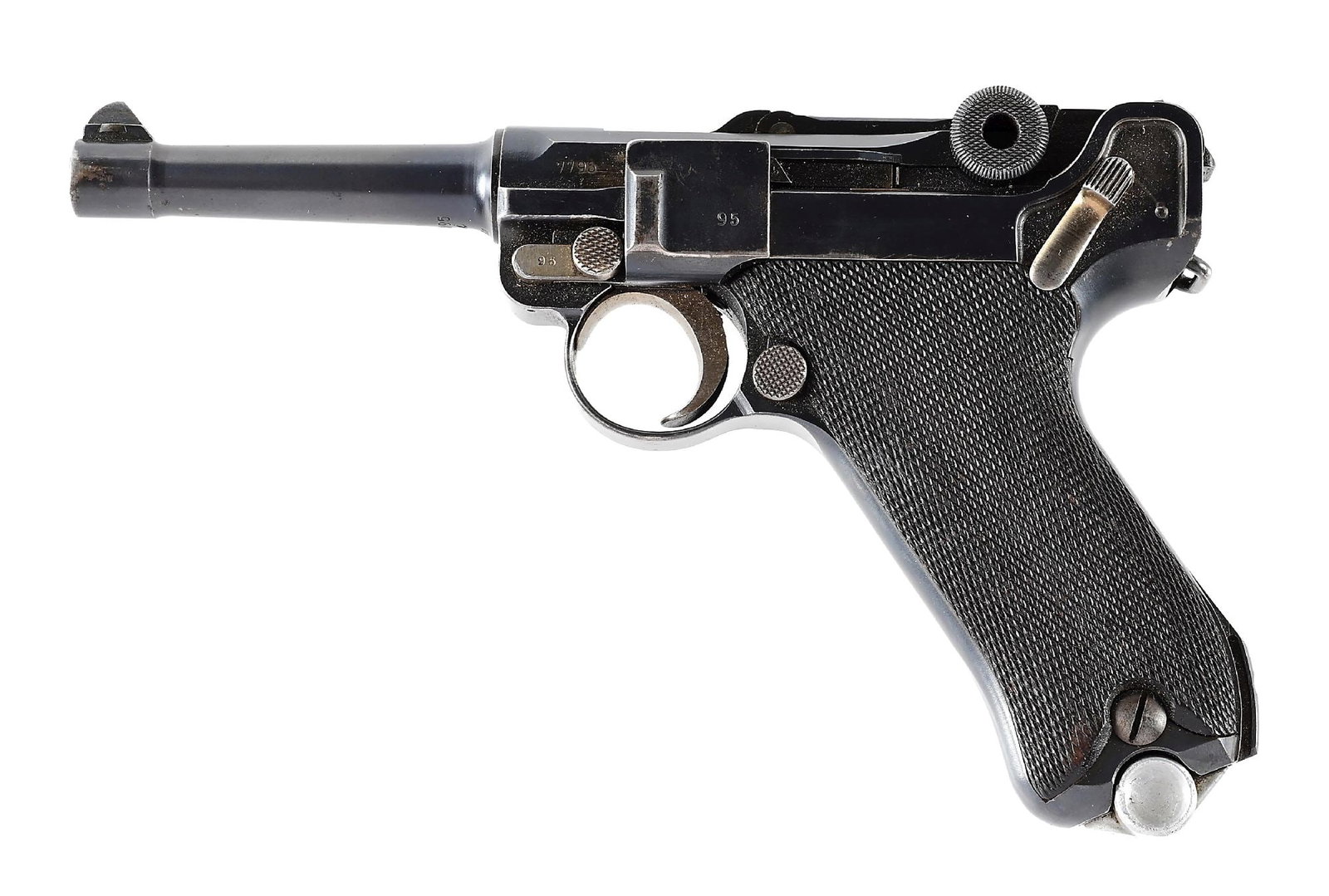 (C) DWM P.08 LUGER SEMI-AUTOMATIC PISTOL WITH HOLSTER (1916). (1 of 14)