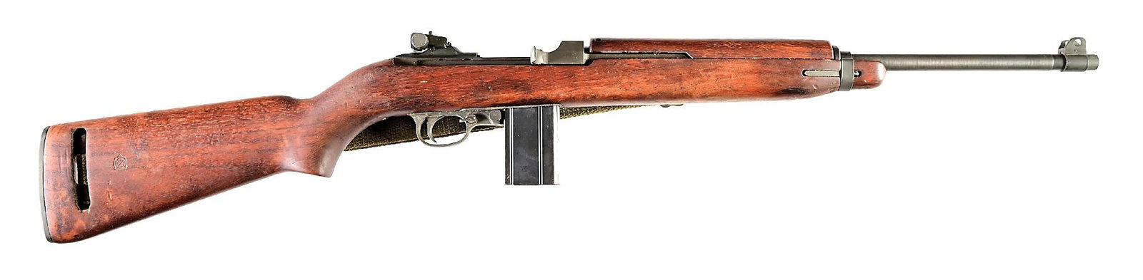 (C) QUALITY HARDWARE M1 CARBINE SEMI-AUTOMATIC RIFLE.: Manufactured toward the end of the 4th block of Quality Hardware production which ran from March to May 1944. The Underwood barrel is dated "1-44". "PO Q" marked fabricated front sight and shield "H" 