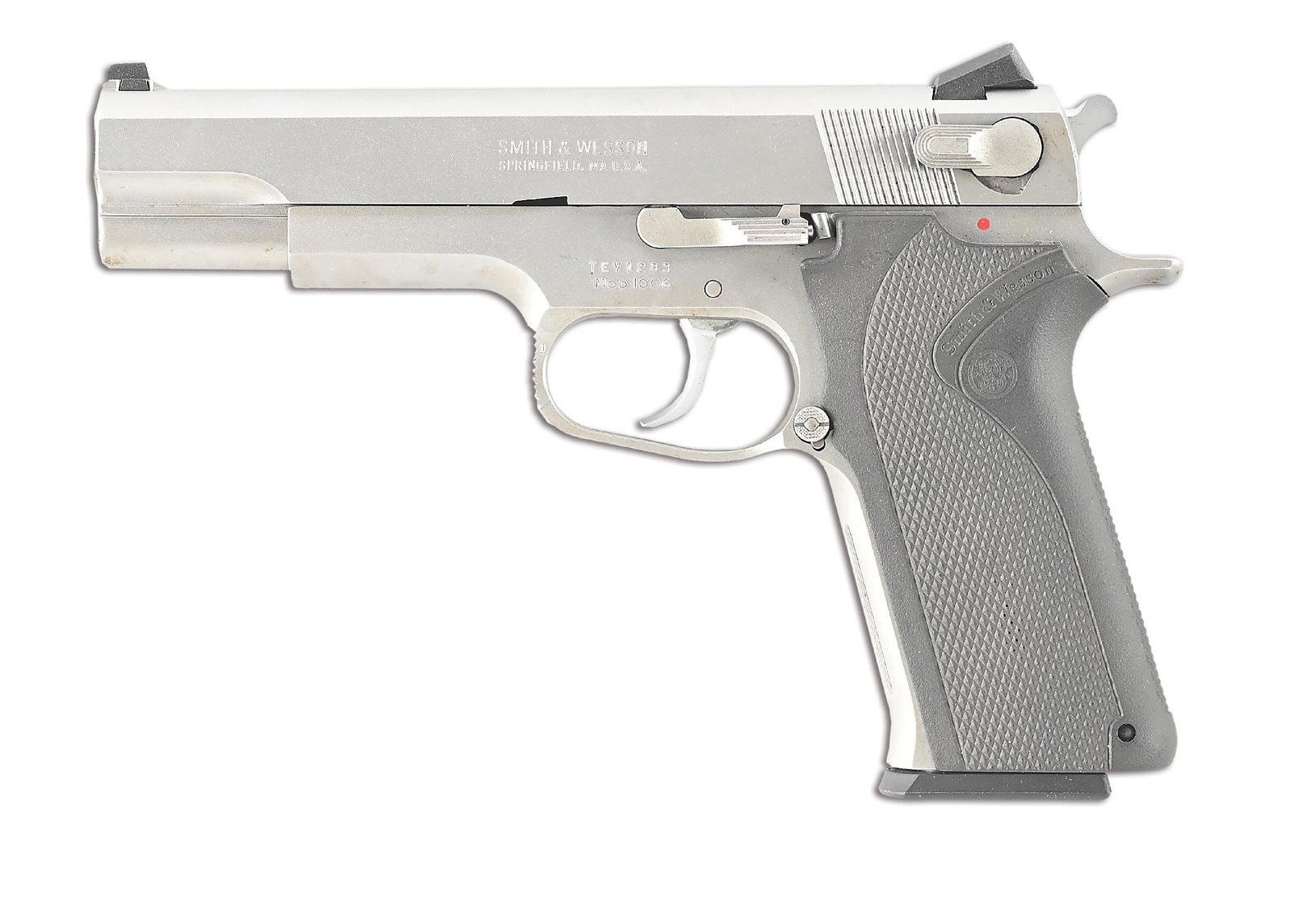 (M) SMITH & WESSON MODEL 1006 10MM SEMI-AUTOMATIC PISTOL WITH BOX. (1 of 3)