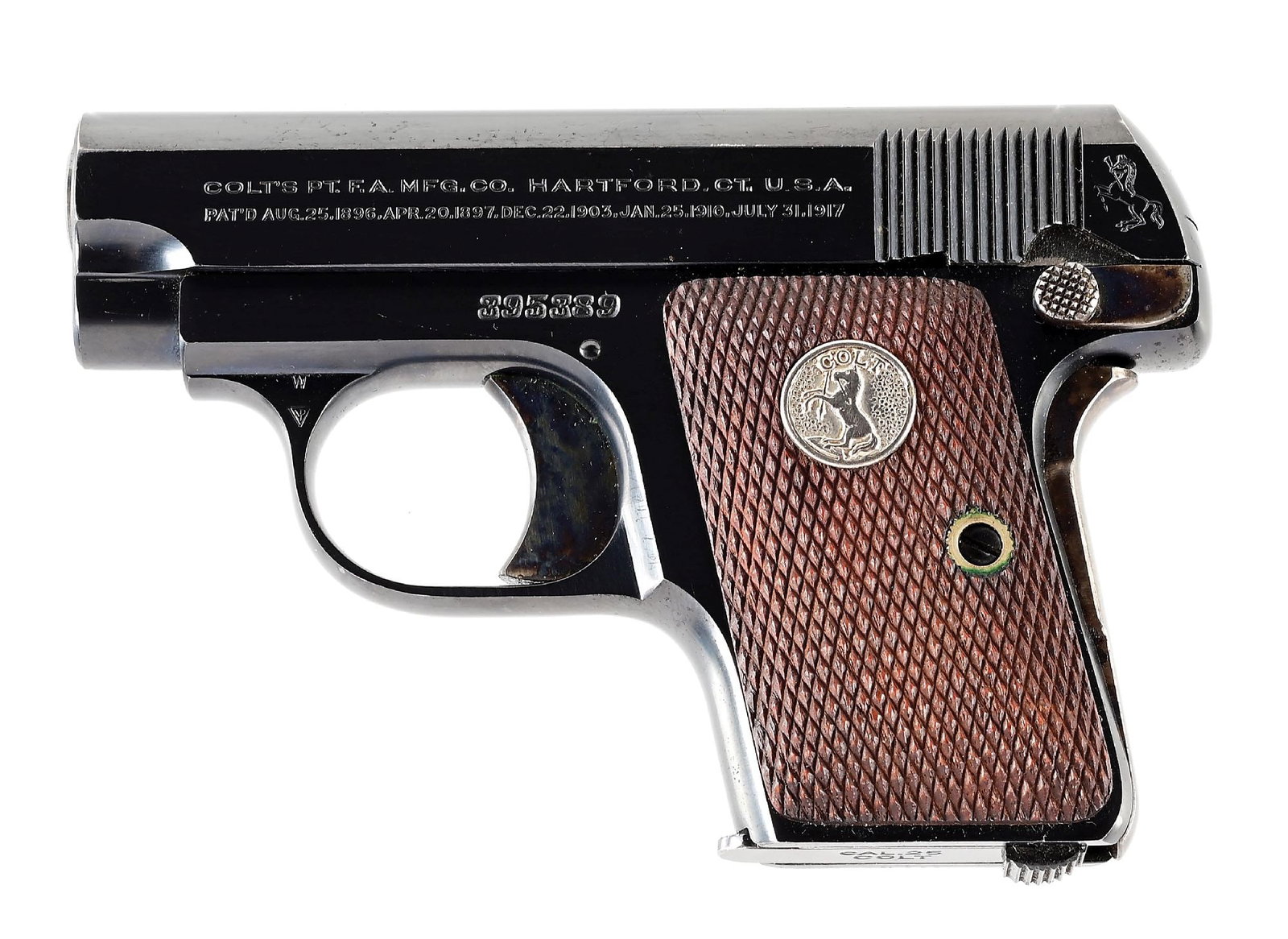 (C) COLT 1908 VEST POCKET .25 ACP SEMI-AUTOMATIC PISTOL WITH BOX. (1 of 12)