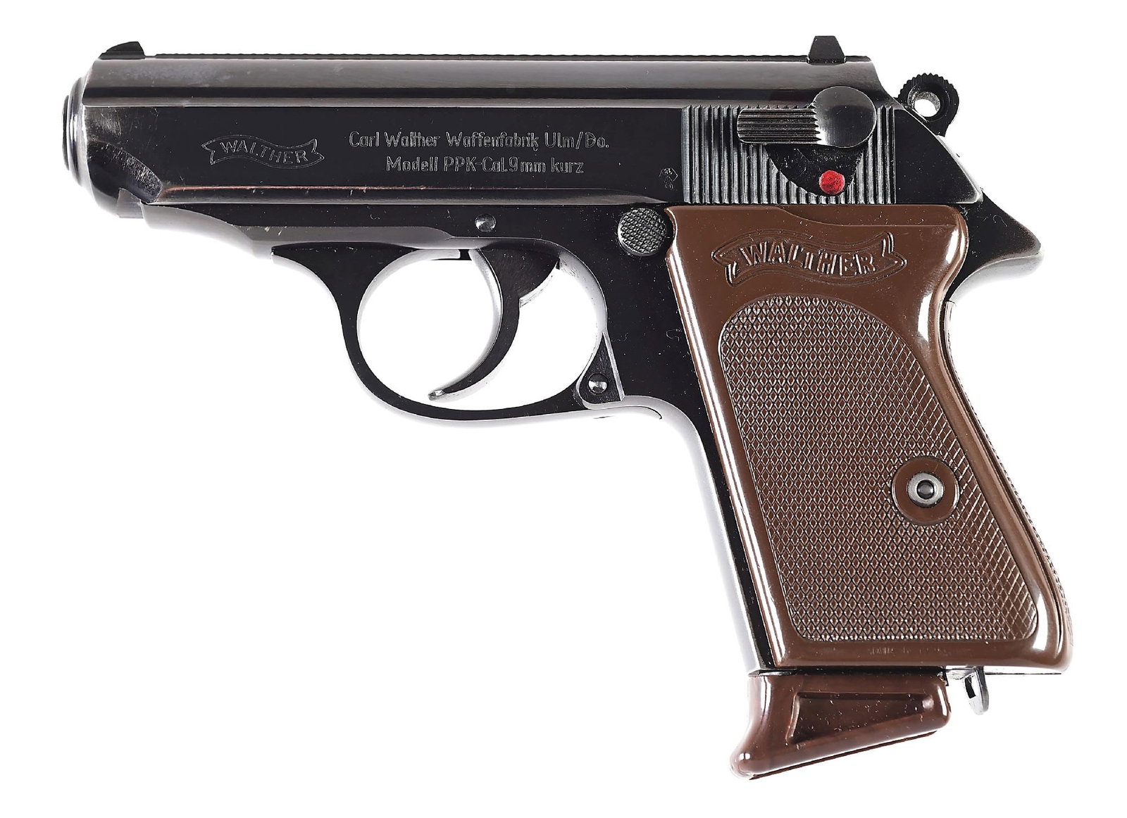 (C) WEST GERMAN WALTHER PPK .380 SEMI-AUTOMATIC PISTOL WITH BOX. (1 of 9)
