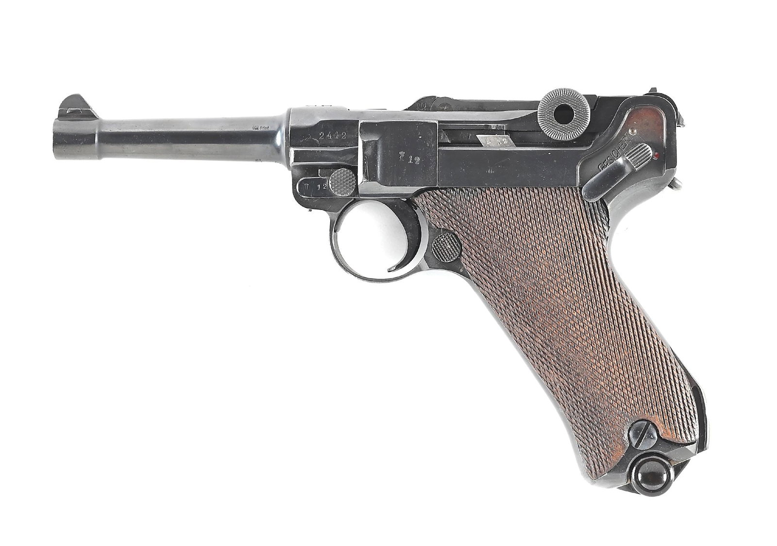 (C) UNIT MARKED DWM P.08 LUGER SEMI-AUTOMATIC PISTOL. (1 of 3)
