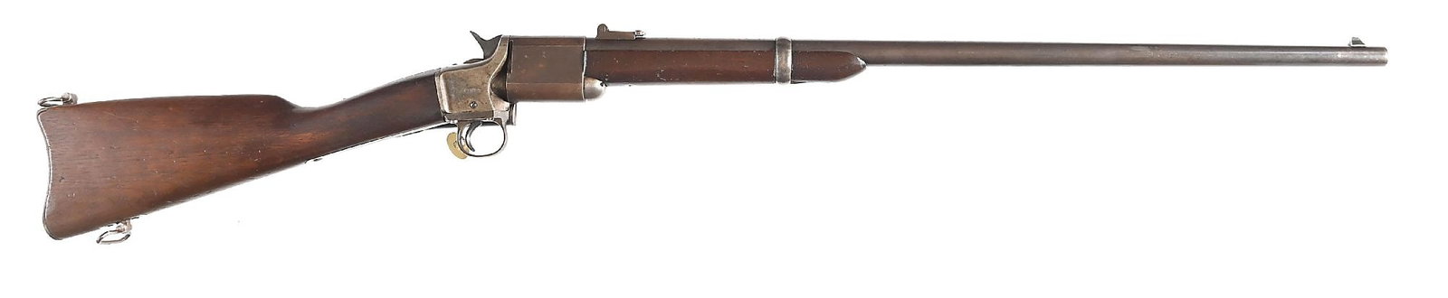 (A) KENTUCKY MARKED TRIPLETT & SCOTT REPEATING CARBINE.: These were made circa 1864-65 in Meriden CT. There was a 22" and a 30", both referred to as carbines with a total of 3000 long barrel examples. An order was placed for 5000 of this model on Jan.1, 186