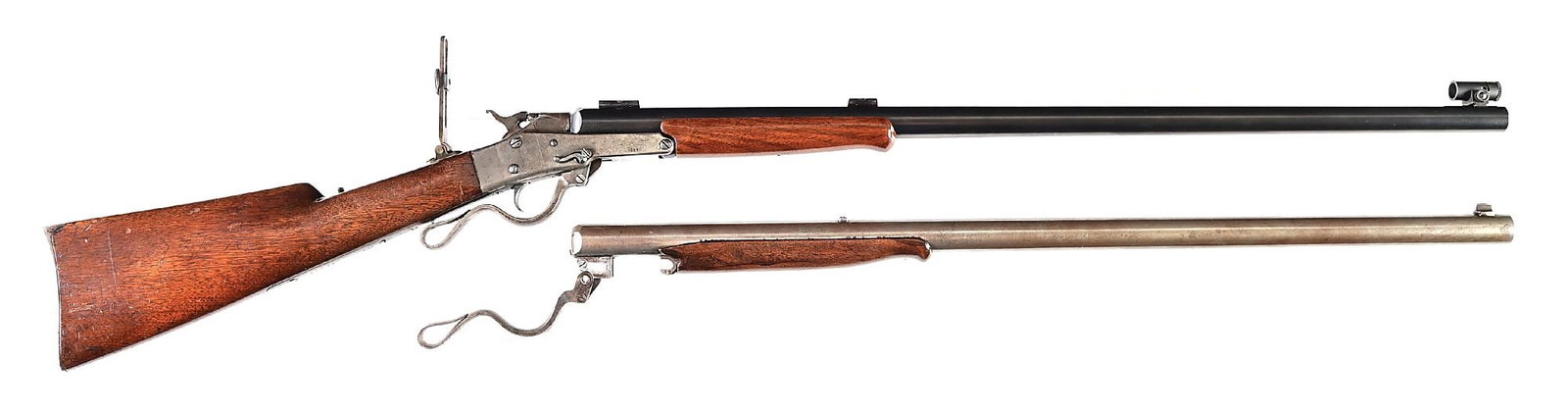 (A) MAYNARD 1882 SINGLE SHOT RIFLE WITH EXTRA BARREL (1 of 9)