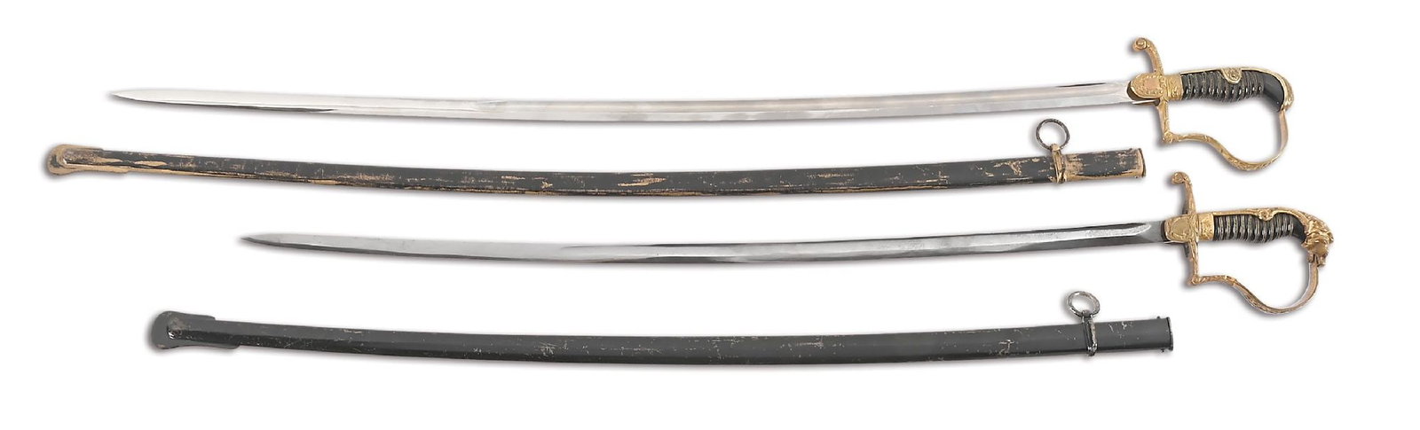 LOT OF TWO GERMAN WORLD WAR II ARMY OFFICER'S SWORDS. (1 of 14)