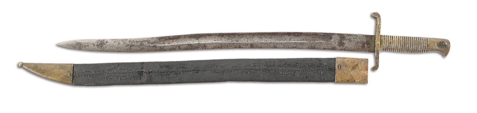 US CIVIL WAR CONFEDERATE COOK & BROTHER SABER BAYONET. (1 of 9)
