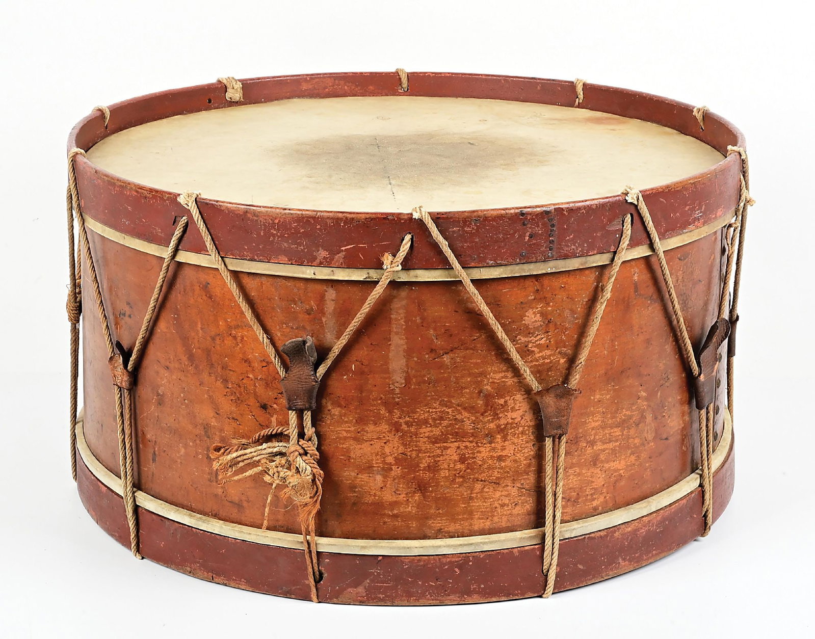 US MEXICAN WAR / CIVIL WAR ERA BASS DRUM MADE IN MAINE. - 2