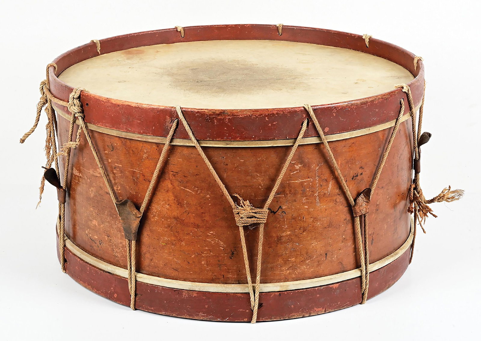 US MEXICAN WAR / CIVIL WAR ERA BASS DRUM MADE IN MAINE. - 3