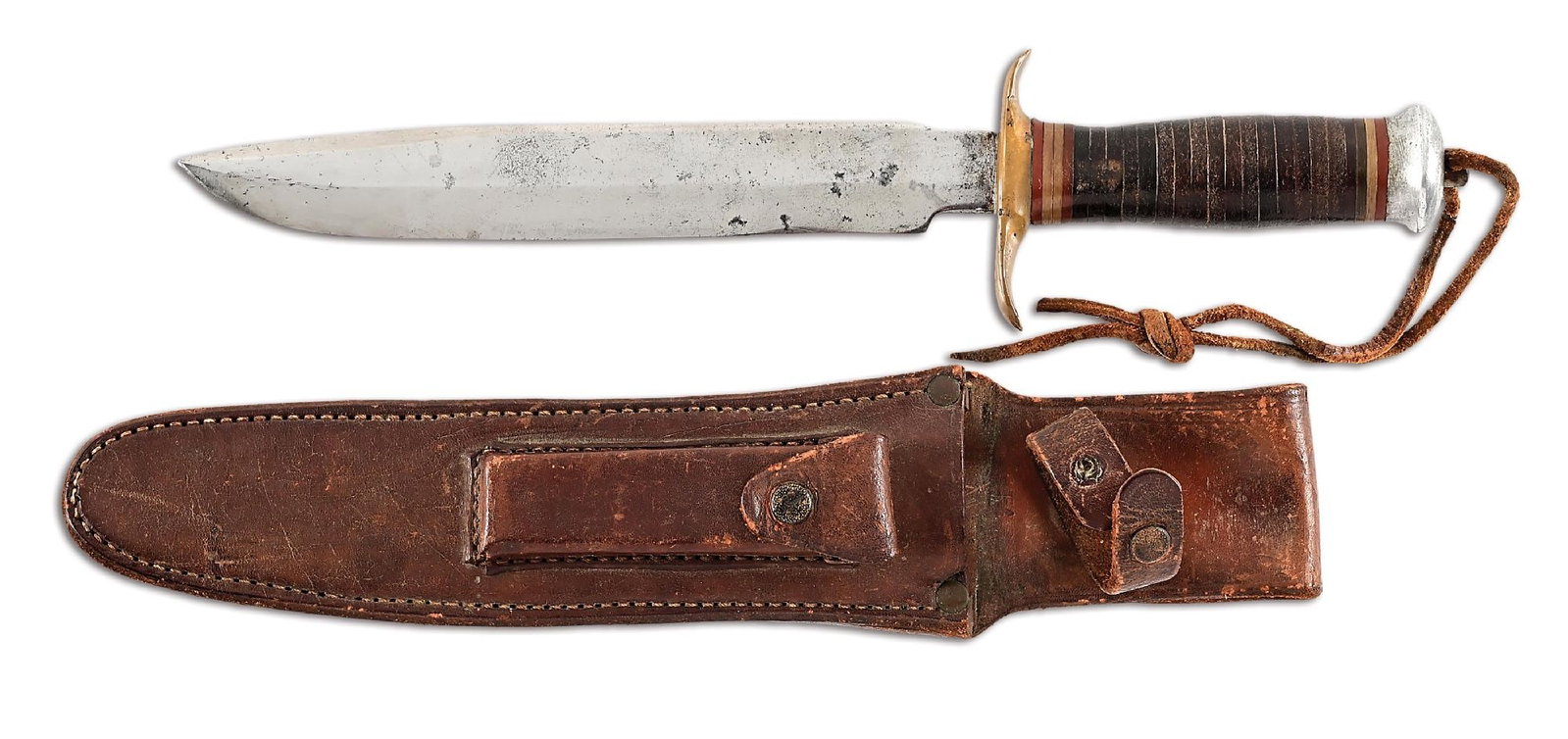 US WWII UNMARKED SPRINGFIELD RANDALL MODEL 1 ALL PURPOSE FIGHTING KNIFE. (1 of 7)