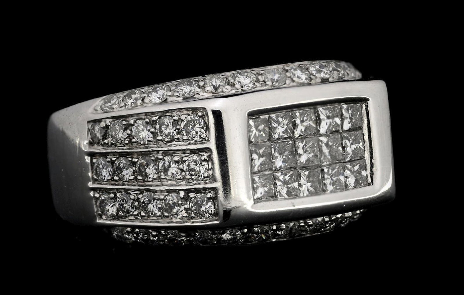 14K WHITE GOLD 2CT TW DIAMOND RING W/REPORT (1 of 6)