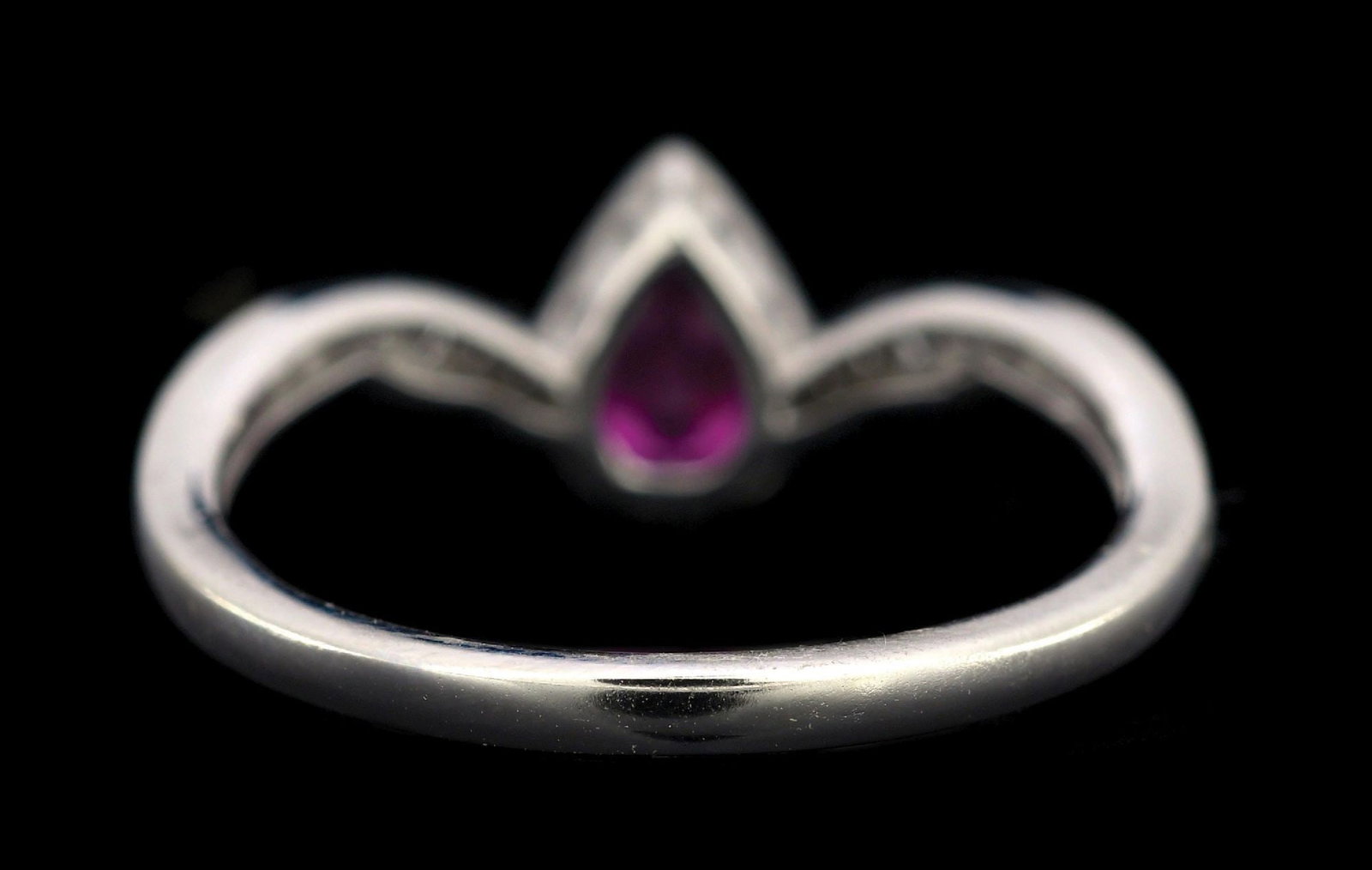PLATINUM RUBY & DIAMOND RING W/REPORT - 4