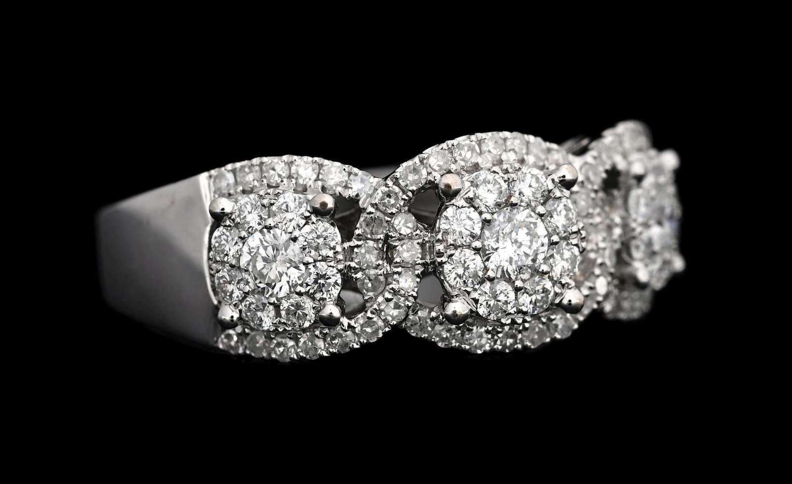 14K WHITE GOLD DIAMOND FASHION RING, 1.50CT TW (1 of 5)