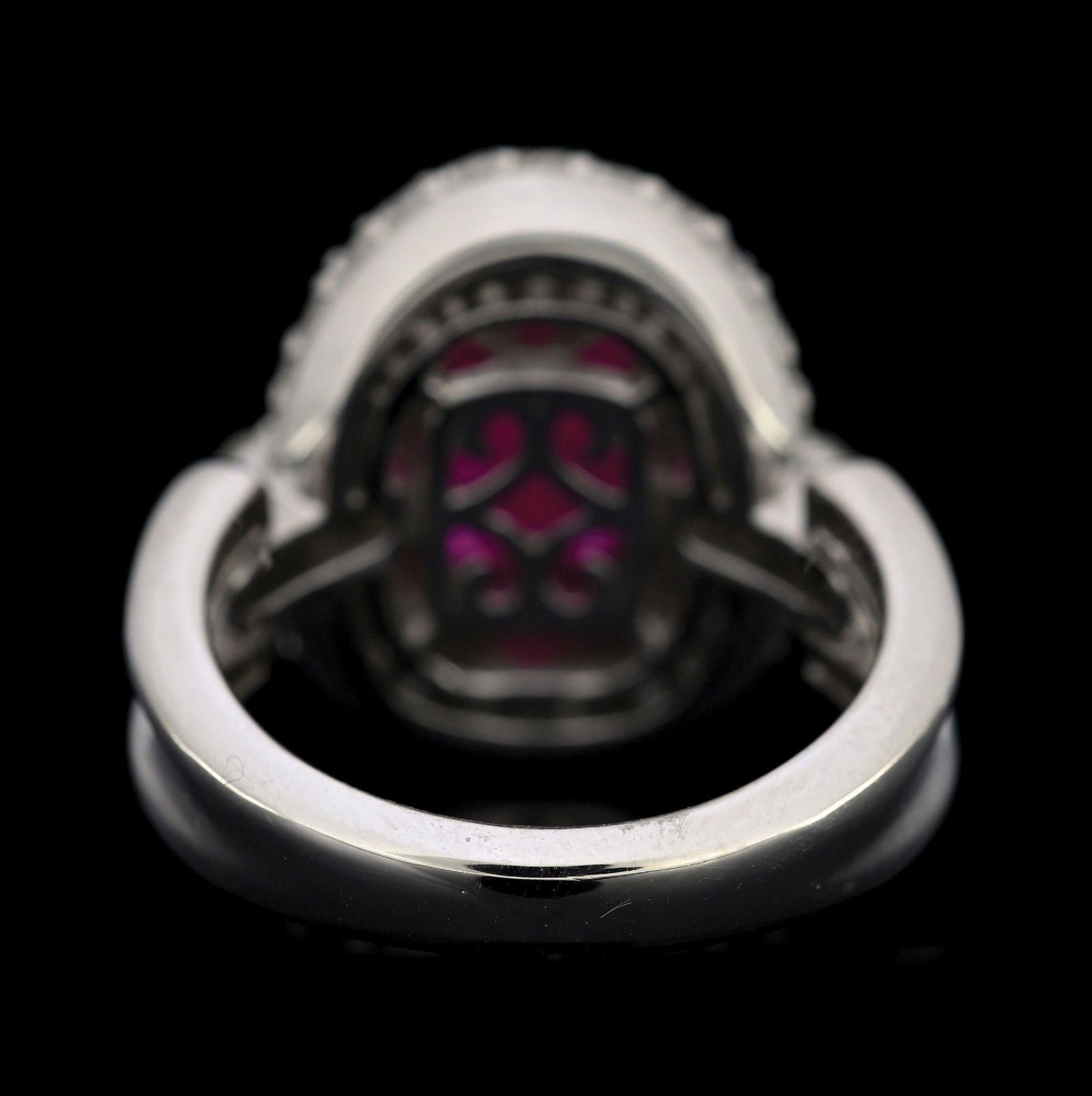 PLATINUM RUBY & DIAMOND RING W/GIA REPORT - 4