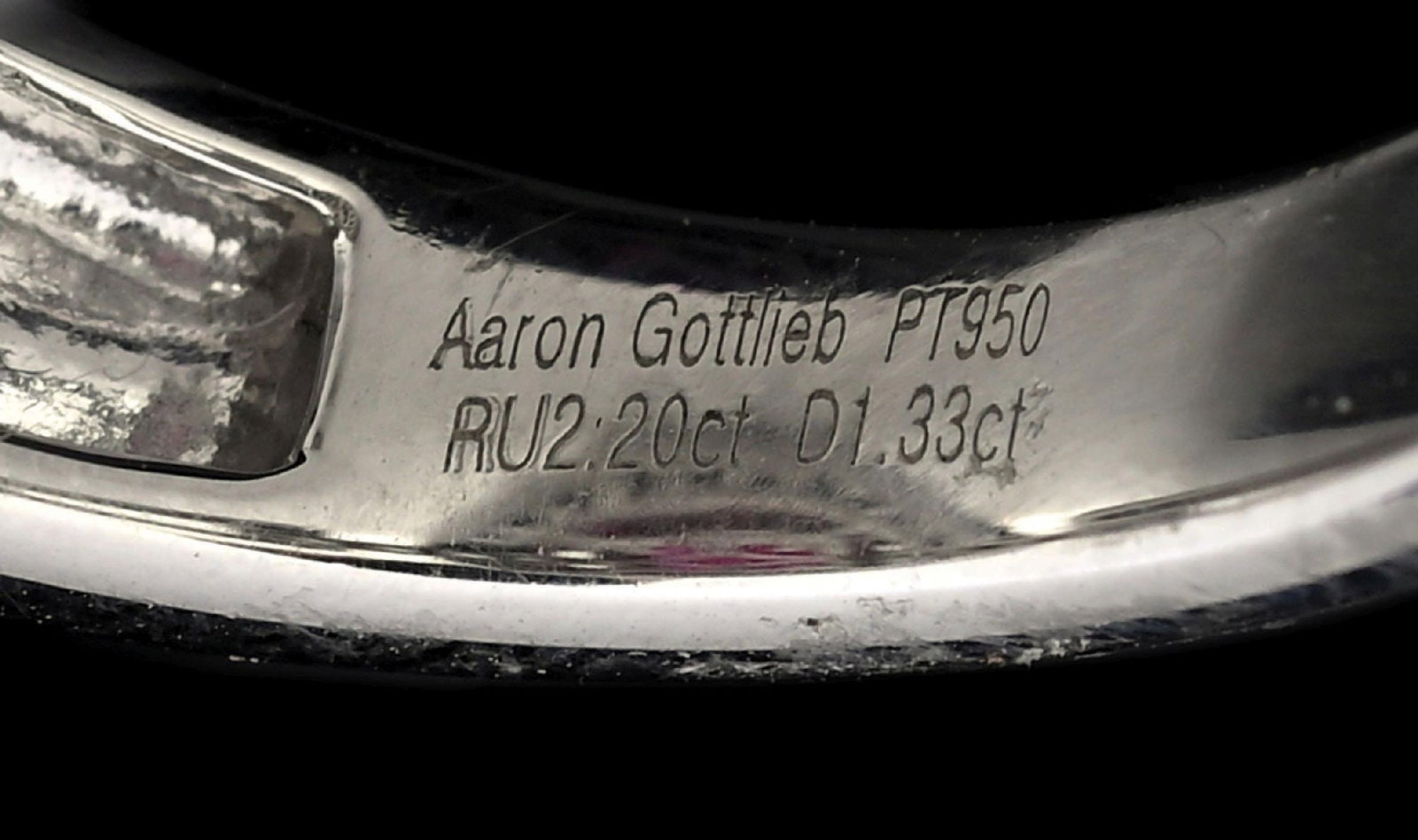 PLATINUM RUBY & DIAMOND RING W/GIA REPORT - 5
