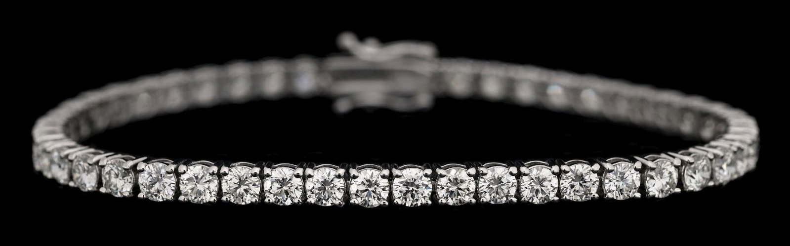 14K WHITE GOLD 7CT TW DIAMOND LINE BRACELET (1 of 7)