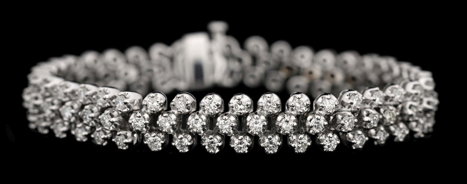 14K WHITE GOLD 4CT TW DIAMOND BRACELET (1 of 7)