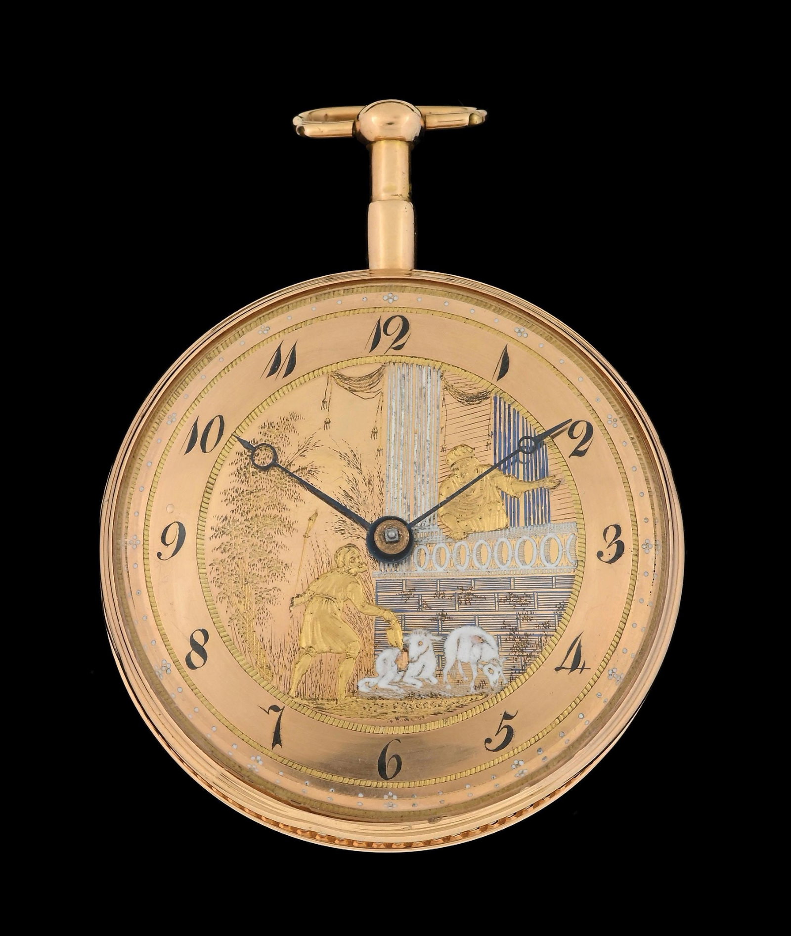 18K PINK GOLD QUARTER PEREATER O/F CONTINENTAL POCKET WATCH (1 of 5)