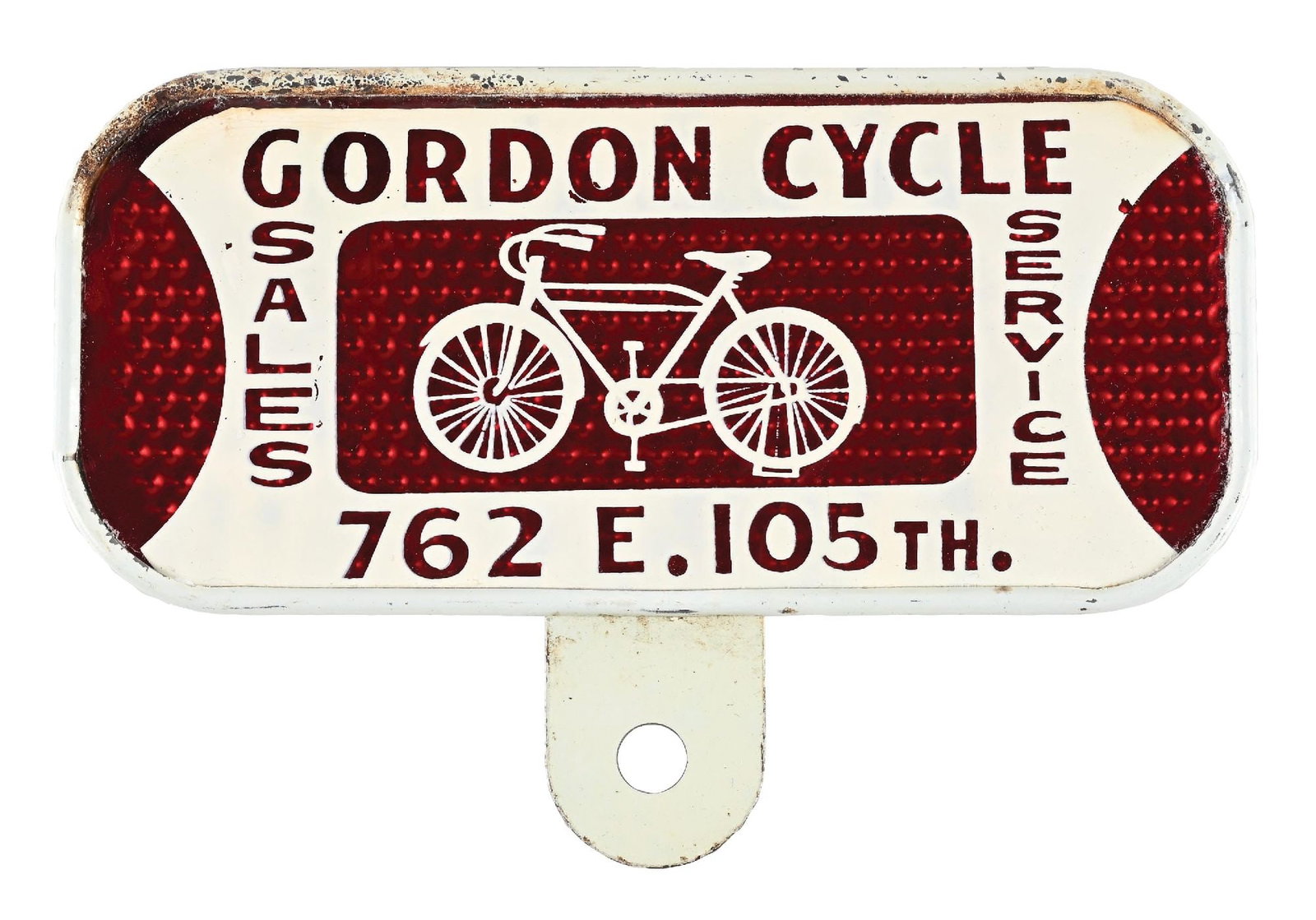 GORDON CYCLE SALES & SERVICE REFLECTIVE LICENSE PLATE TOPPER (1 of 2)