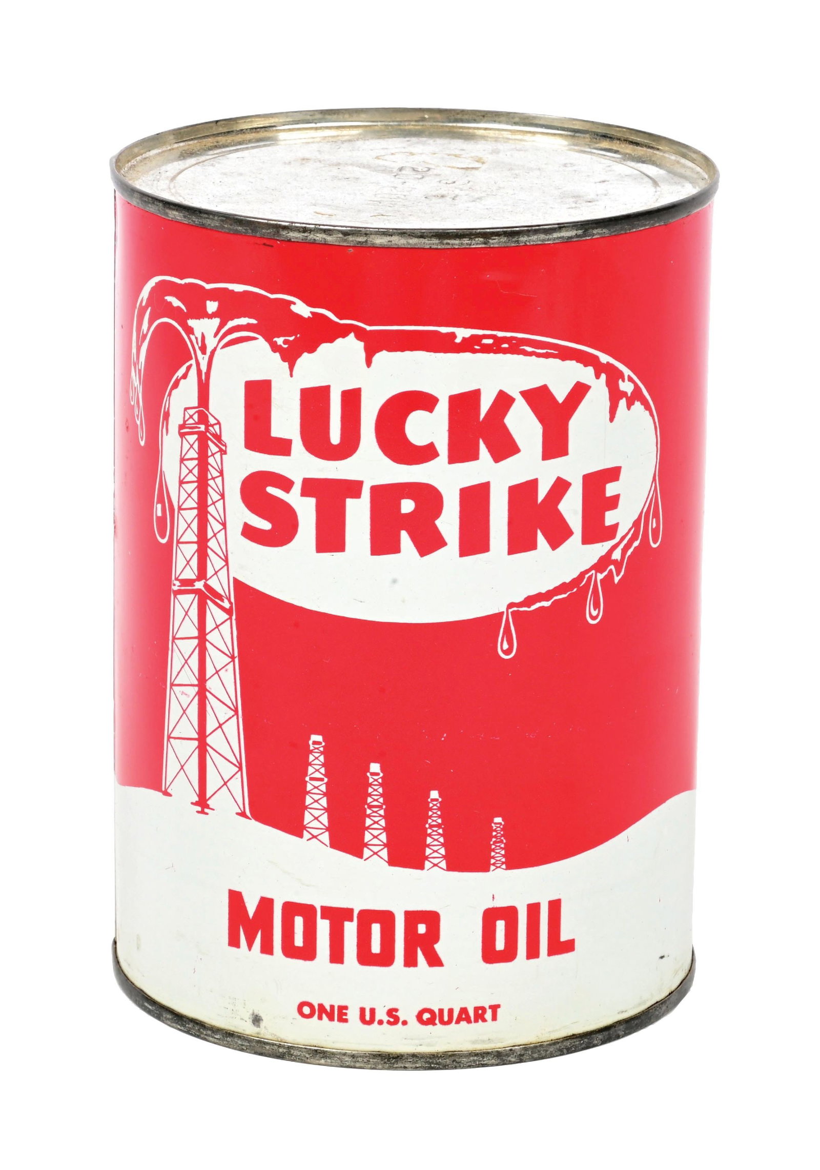 LUCKY STRIKE MOTOR OIL ONE QUART CAN (1 of 6)