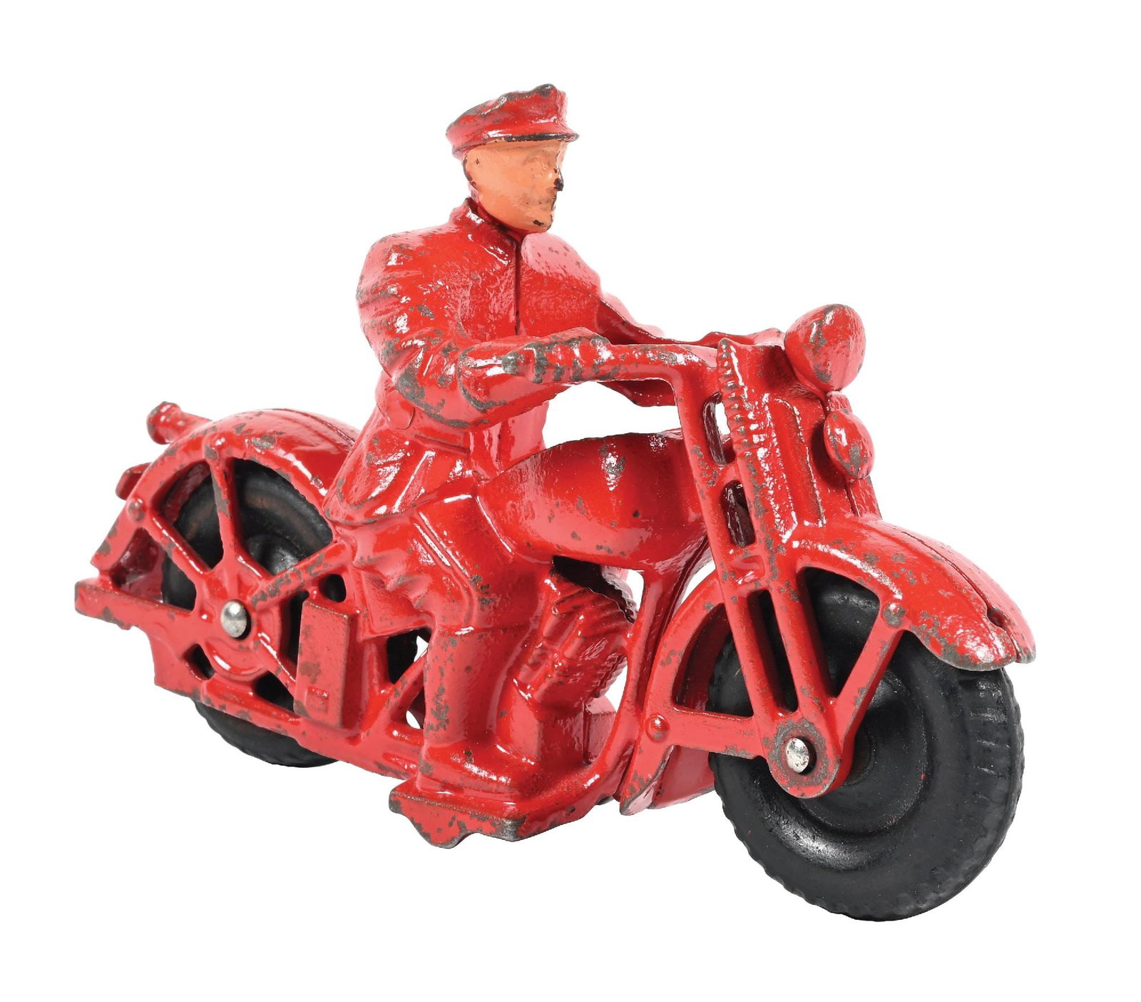 CAST IRON POLICE PATROL MOTORCYCLE TOY (1 of 3)