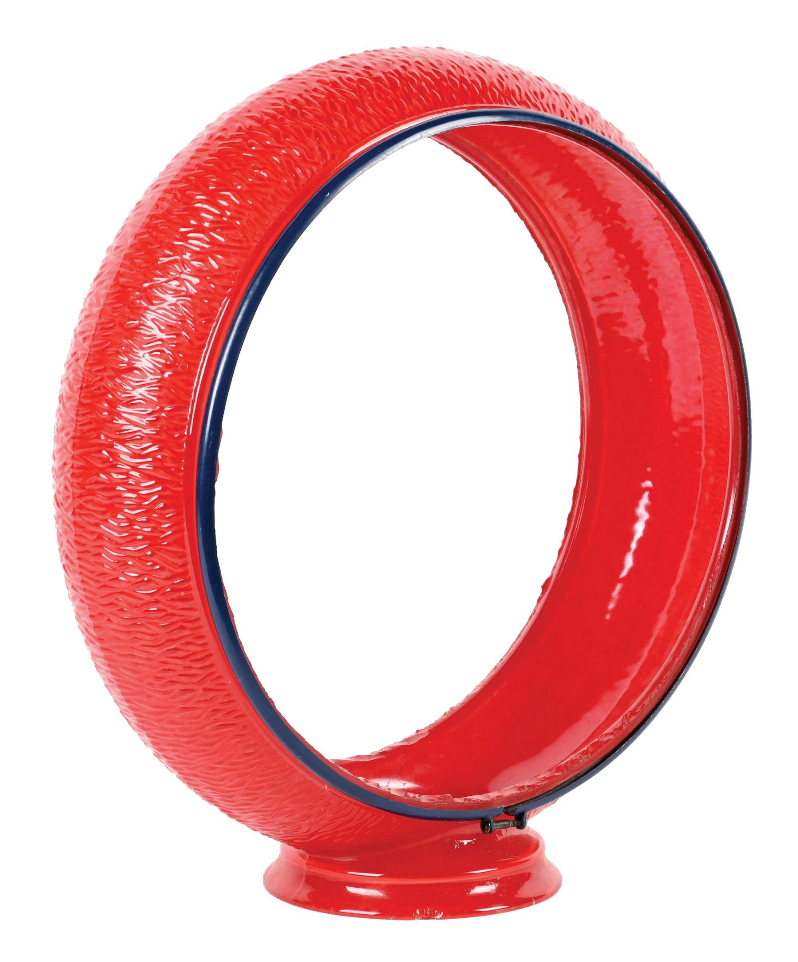 ORIGINAL GILLCO 13.25" RED RIPPLE GLASS GLOBE BODY (1 of 6)