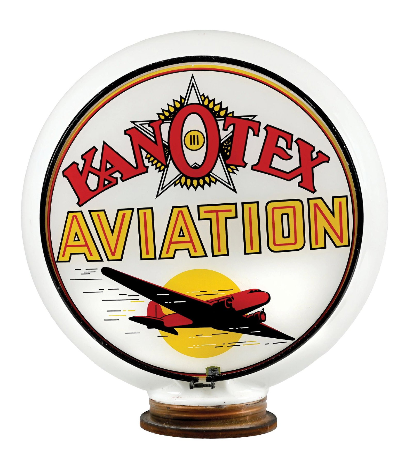 KANOTEX AVIATION SINGLE 13.25" GLOBE LENS ON SCREW BASE GILL BODY AGS 96 (1 of 4)