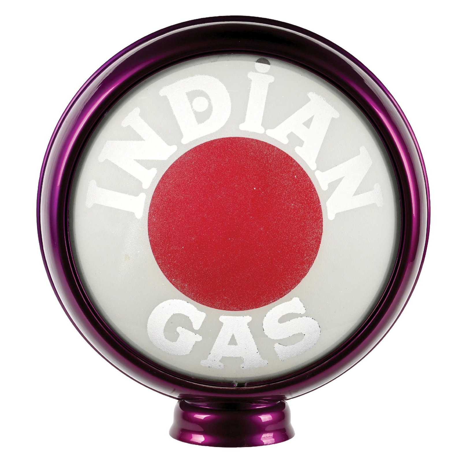 INDIAN GAS SINGLE 15" GLOBE LENS ON METAL HIGH PROFILE BODY (1 of 4)