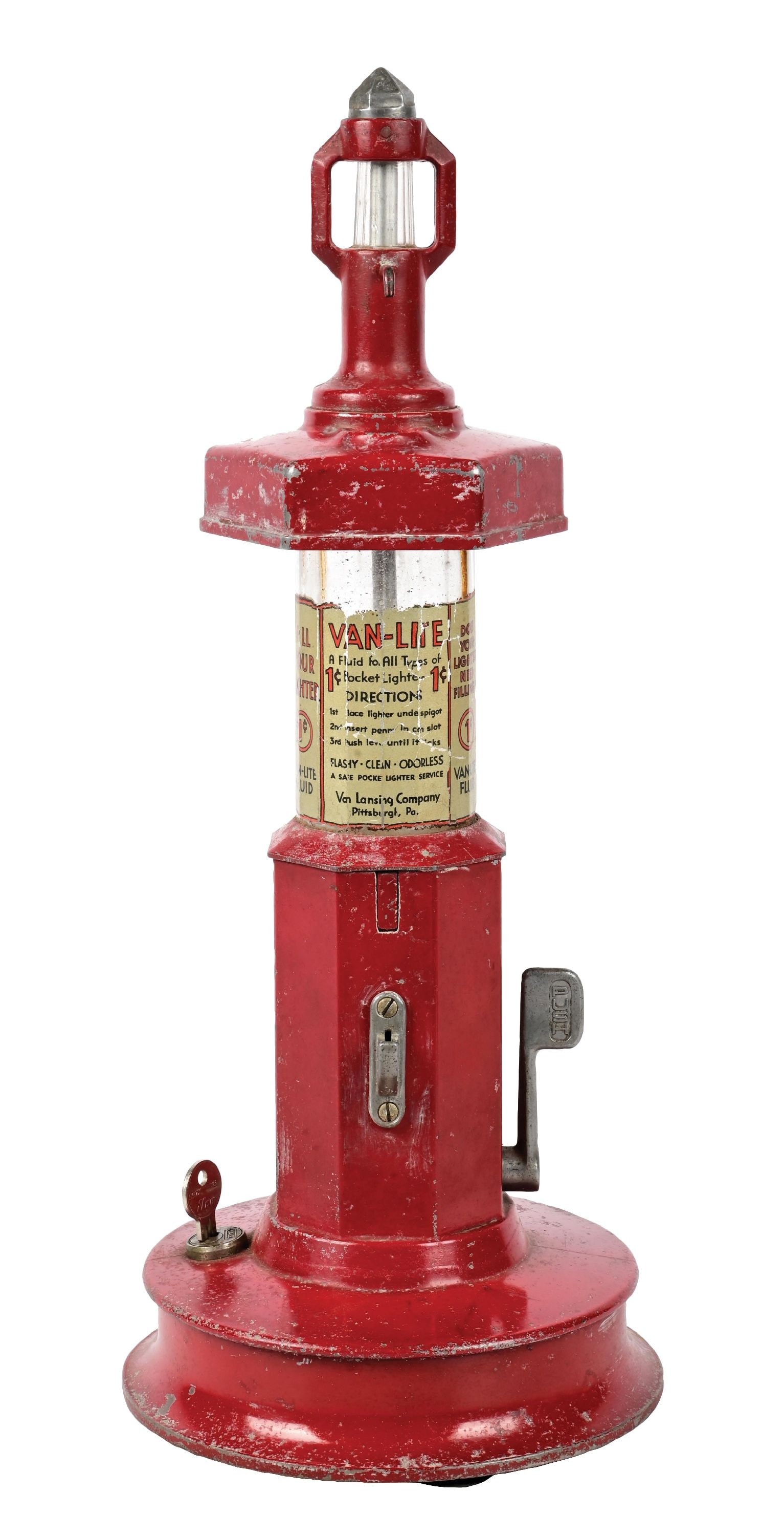 VAN-LITE 1¢ LIGHTER FLUID DISPENSER COUNTERTOP STORE DISPLAY. (1 of 5)