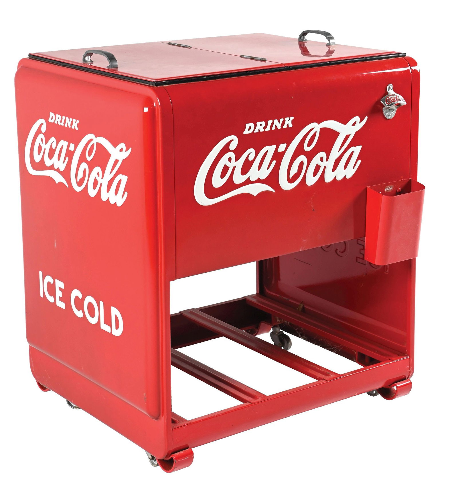 DRINK COCA-COLA ICE COLD SERVICE STATION COOLER (1 of 5)