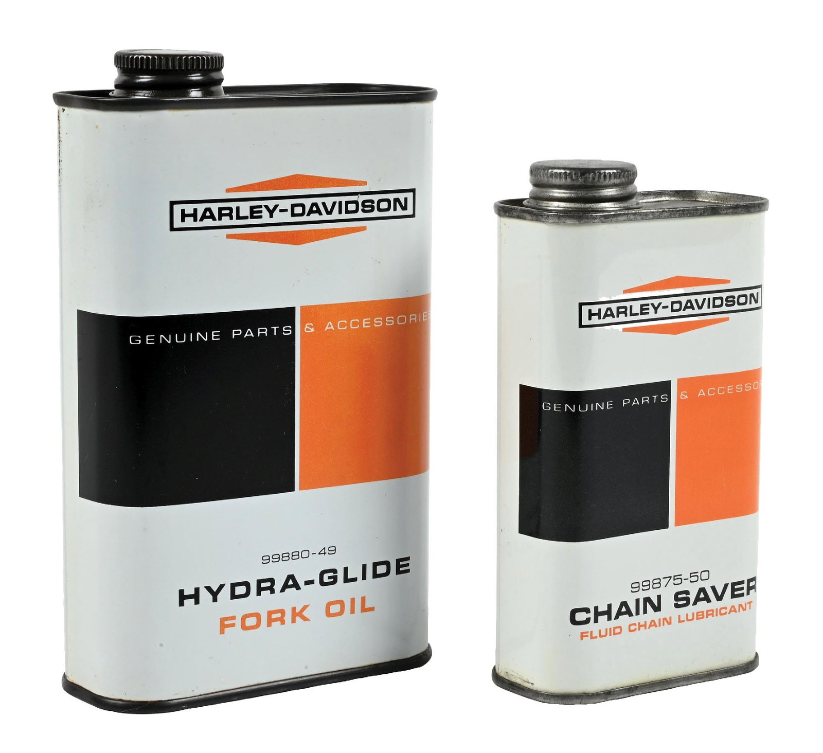 COLLECTION OF 2: HARLEY-DAVIDSON CHAIN SAVER AND HYDRA-GLIDE FORK OIL ONE PINT CAN (1 of 4)