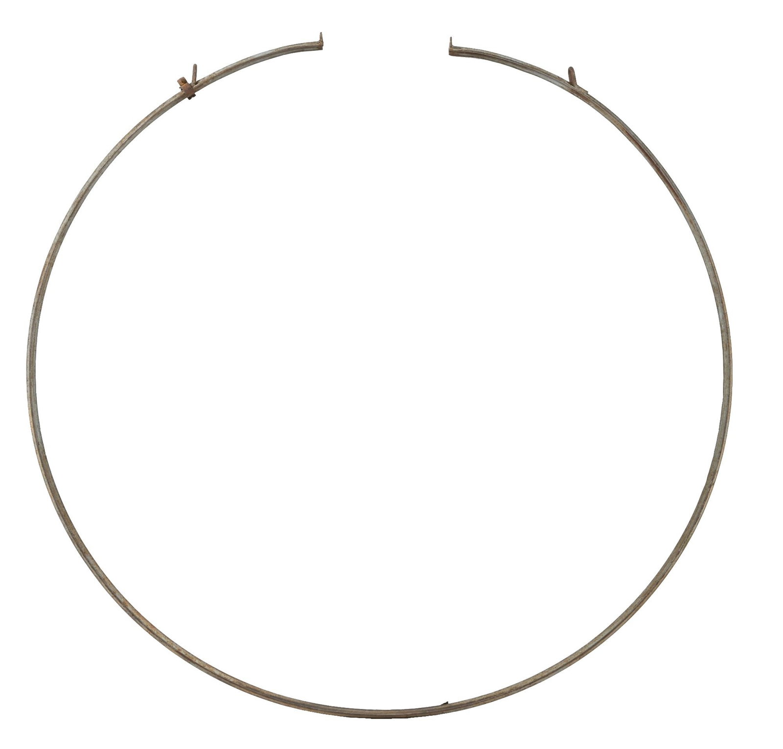 ORIGINAL 60" METAL SIGN RING: CONDITION: Original throughout, showing no notable damage with an excellent original patina to the metal. This is not a standard shippable item and will require 3rd party shipping or pickup arrangemen