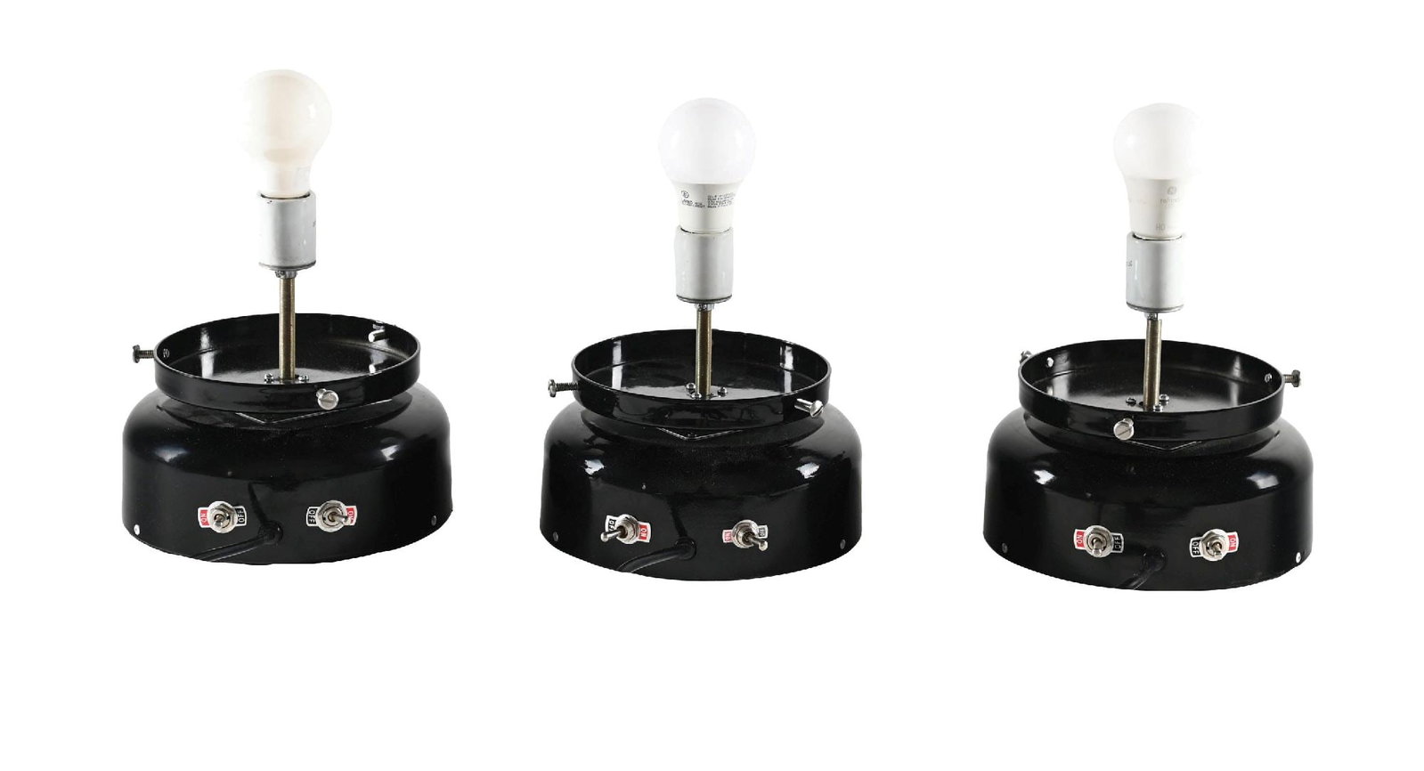 COLLECTION OF 3: ROTATING GAS PUMP GLOBE BASES (1 of 2)