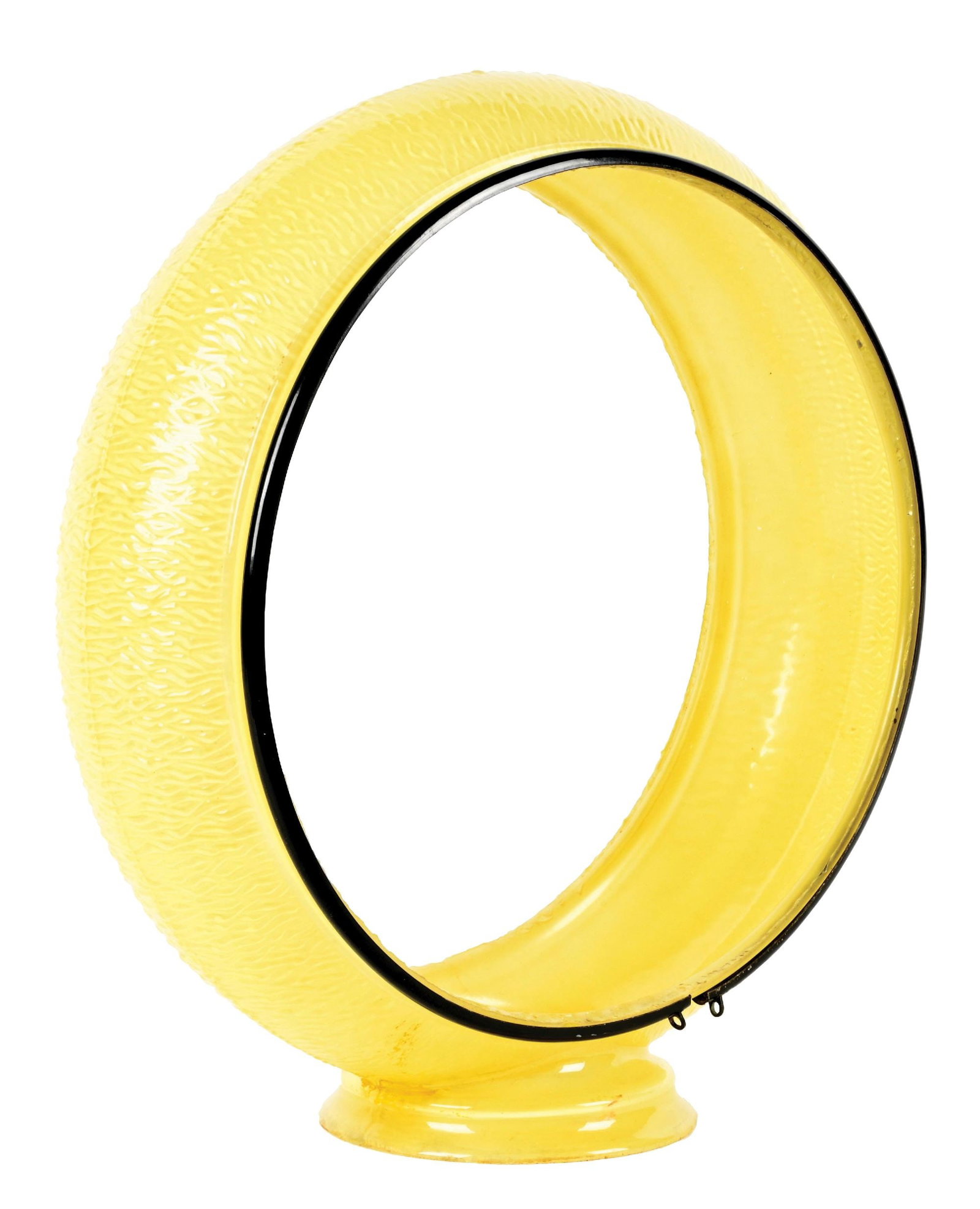 ORIGINAL GILLCO 13.25" YELLOW RIPPLE GLASS GLOBE BODY (1 of 6)