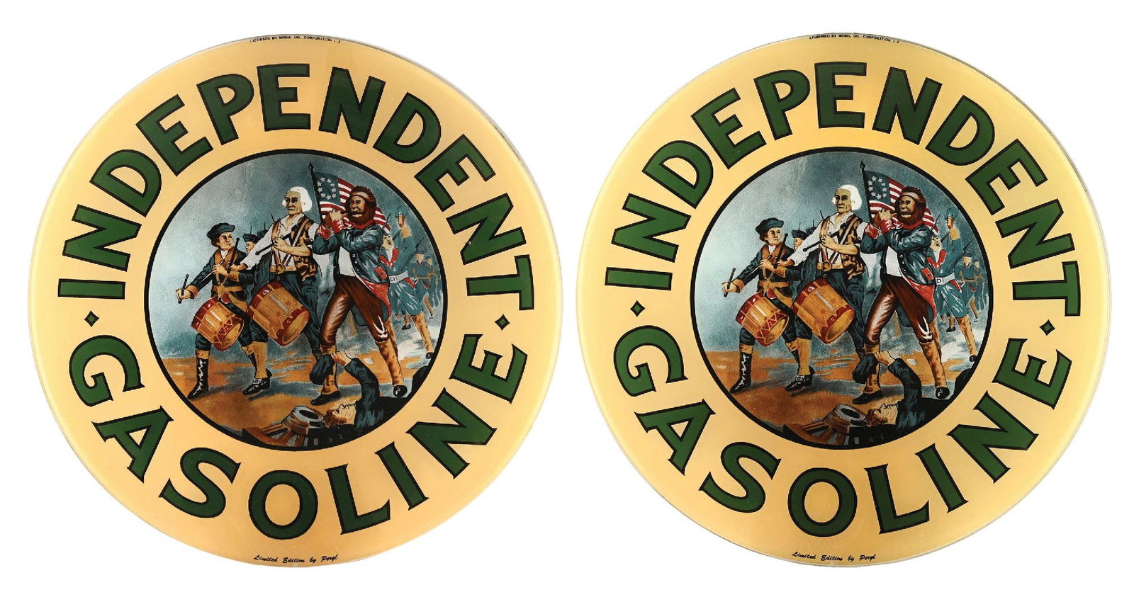 INDEPENDENT GASOLINE 15" REPRODUCTION GLOBE LENSES (1 of 7)