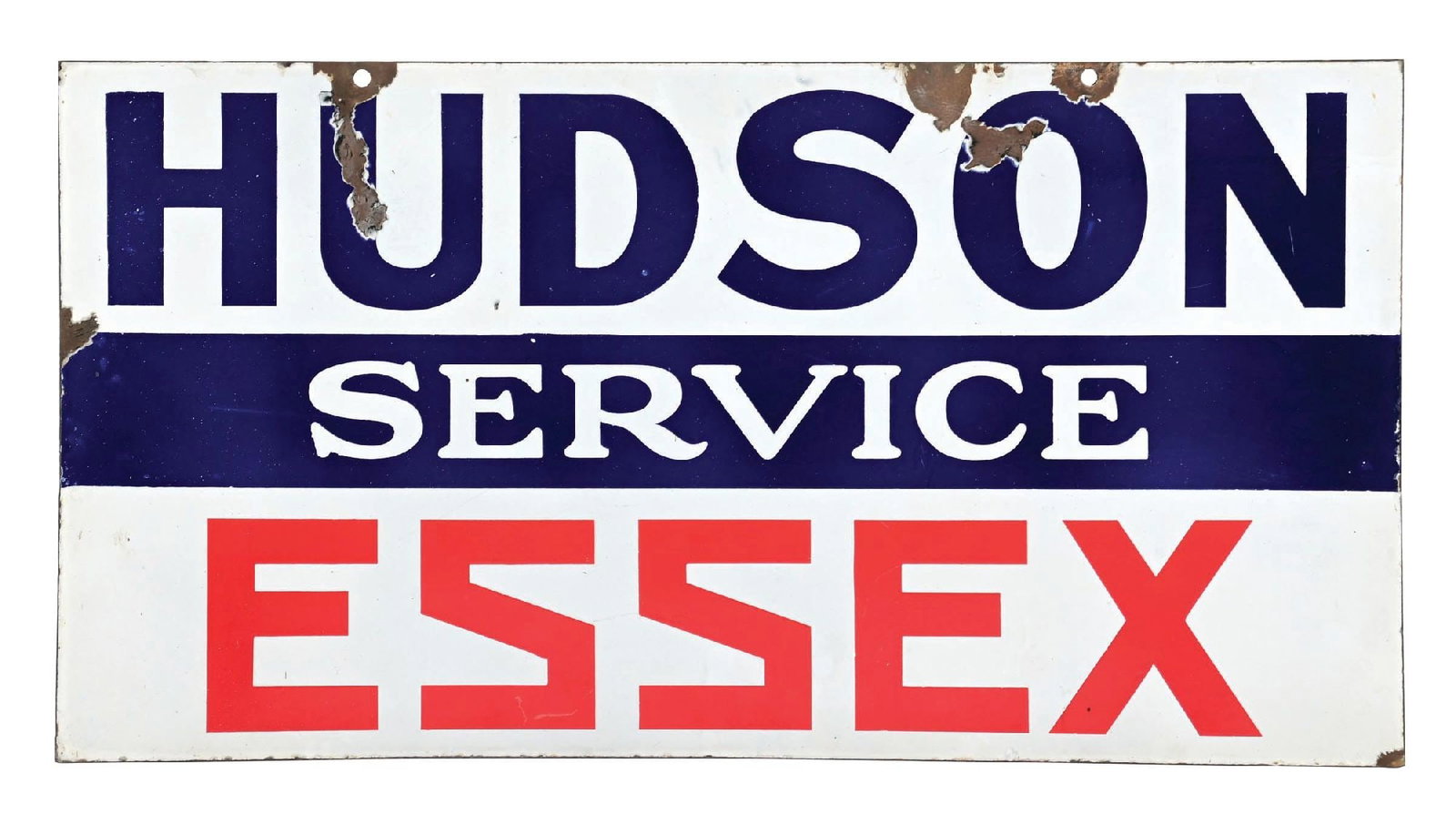 HUDSON ESSEX SERVICE PORCELAIN SIGN. (1 of 2)
