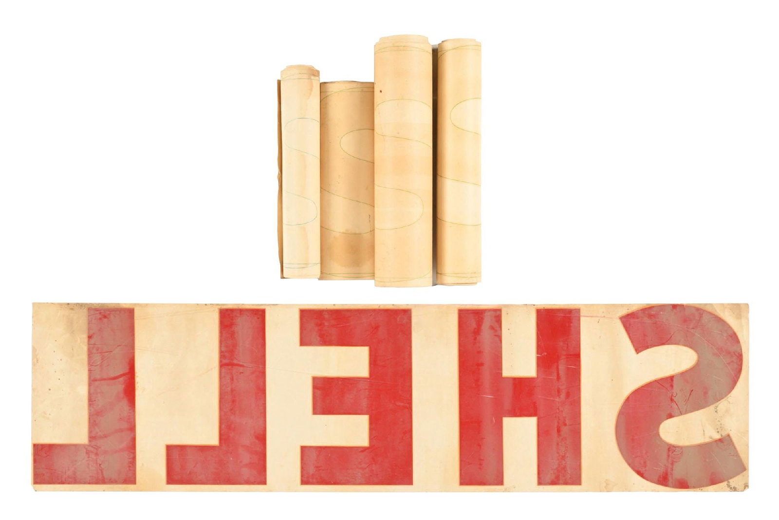COLLECTION OF 5: SHELL SERVICE STATION WATER TRANSFER DECALS (1 of 3)