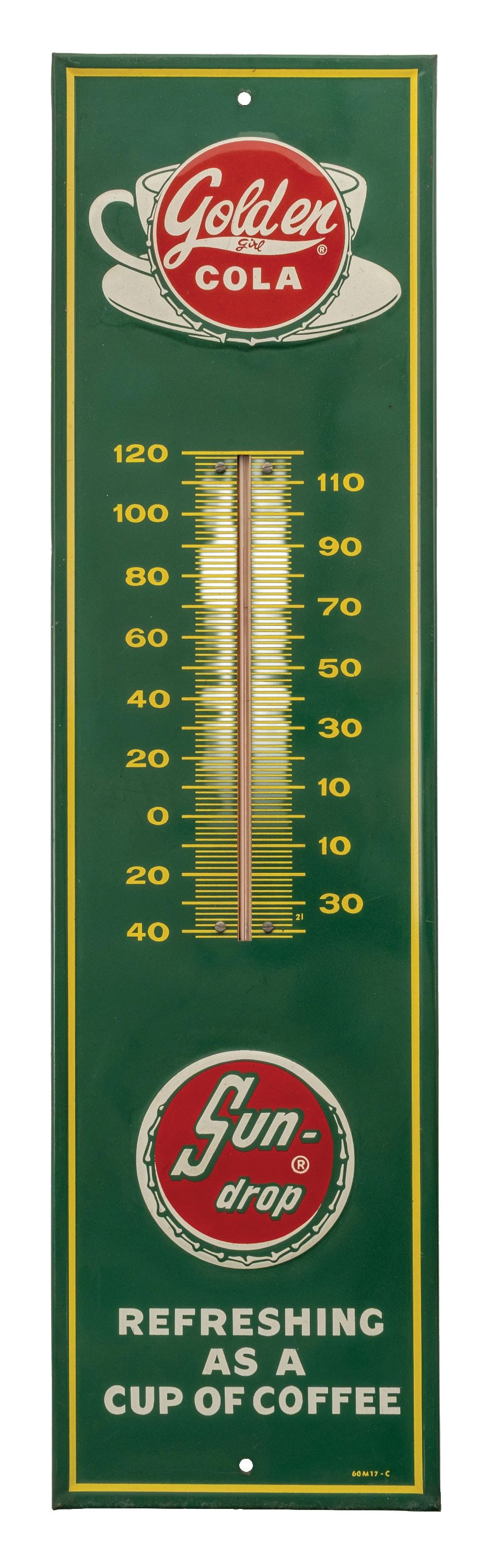 GOLD-EN GIRL COLA TIN THERMOMETER (1 of 3)