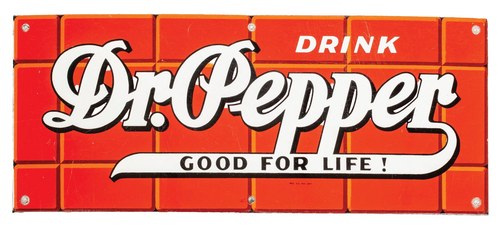 DR. PEPPER SIGN WITH ORANGE LINES (1 of 2)